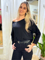 Blusa in viscosa nera