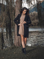 Cappotto nero in lana