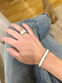 Bracciale mini aperto bianco