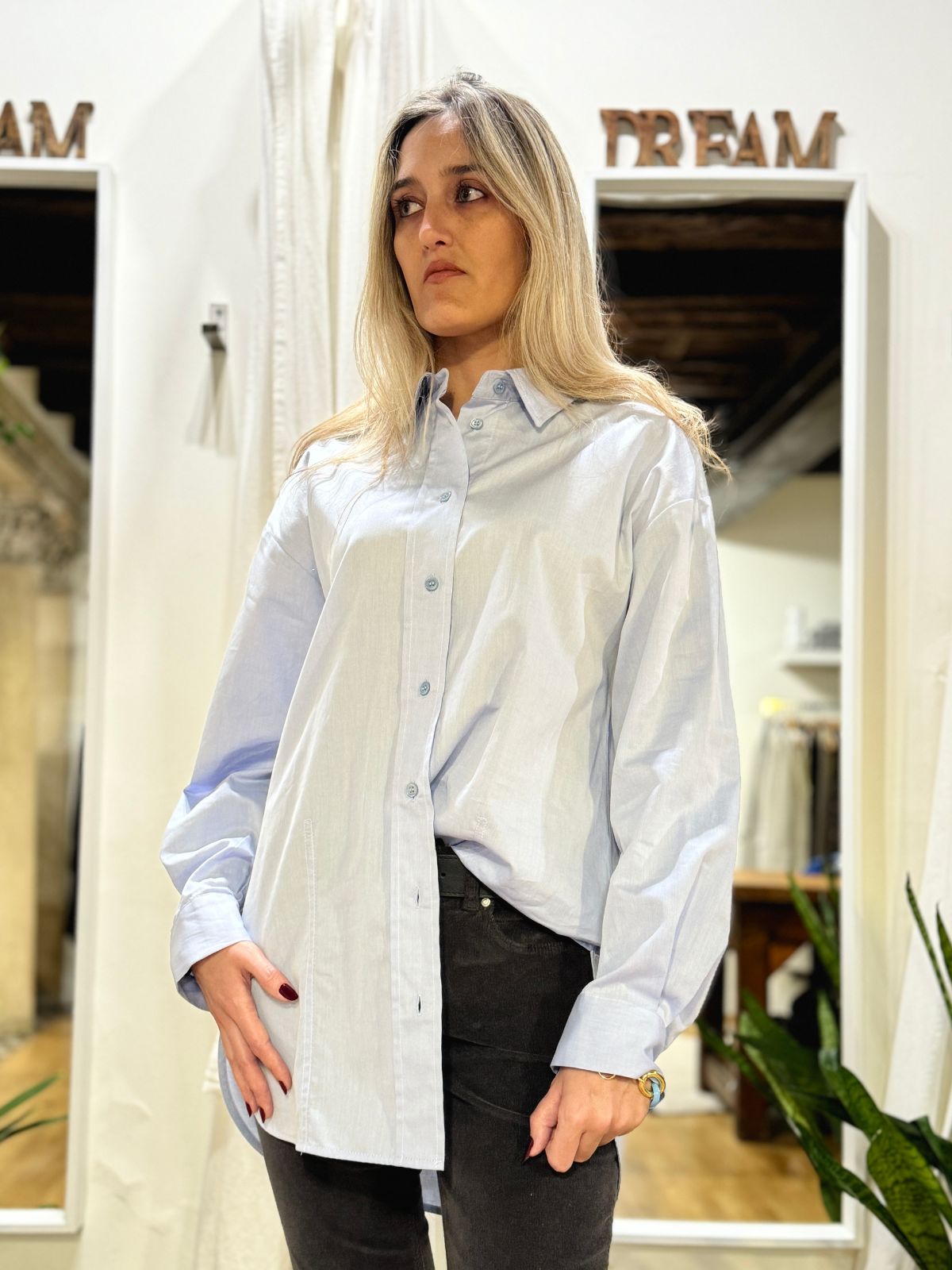 Camicia lunga in cotone