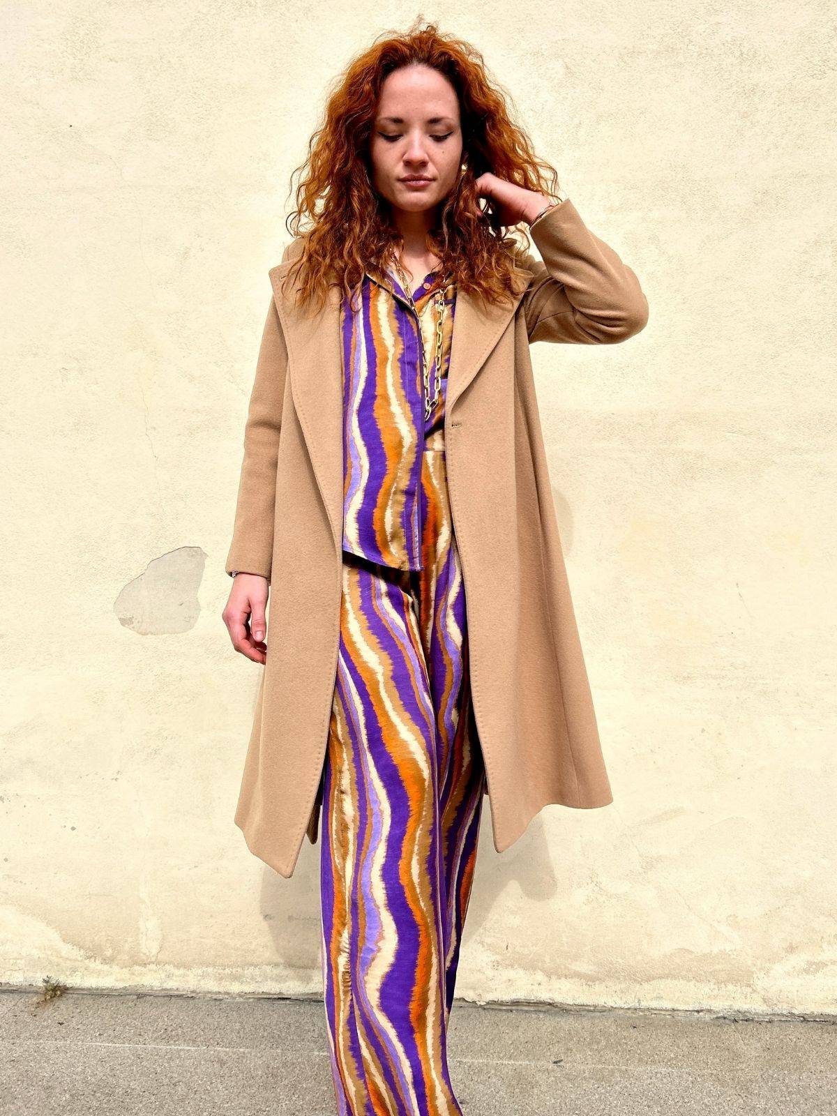 Cappotto sartoriale in lana cammello