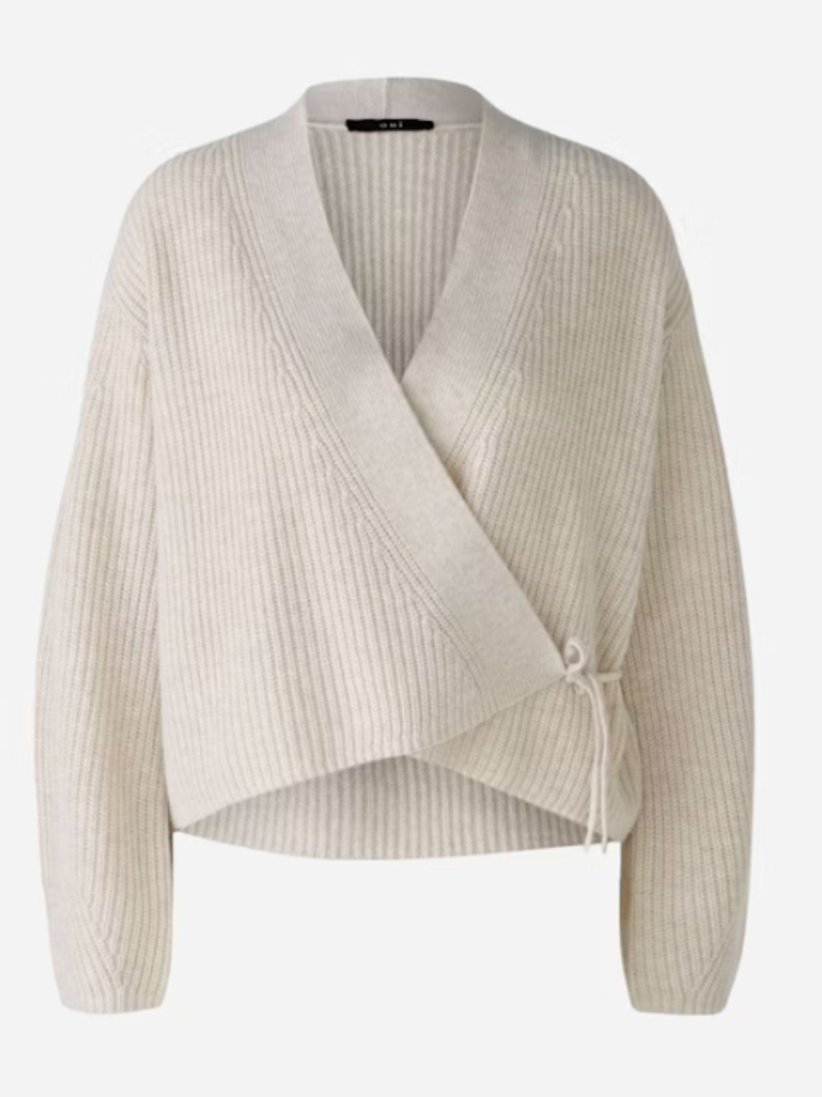 Cardigan incrociato panna